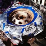 быстрый способ покраски дисков штамповок