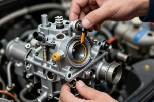 отсоедините патрубки от двигателя