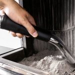 Сбор золы при помощи пылесоса