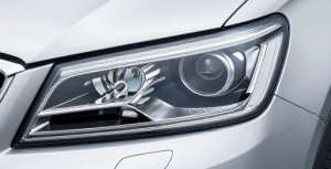 Women's eyelashes on headlights